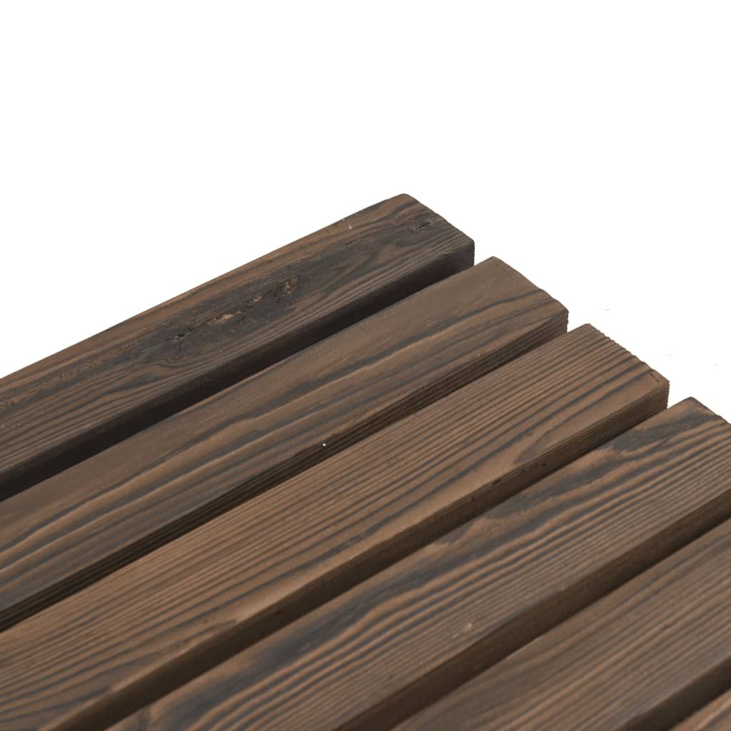 Garden Table Burnt wood Solid fir wood Medium Durable image 8