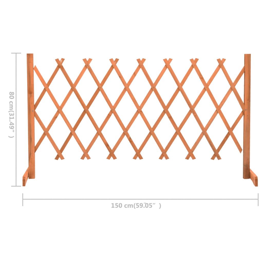 Garden Trellis Fence Orange 59.1"x31.5" Solid Firwood image 7