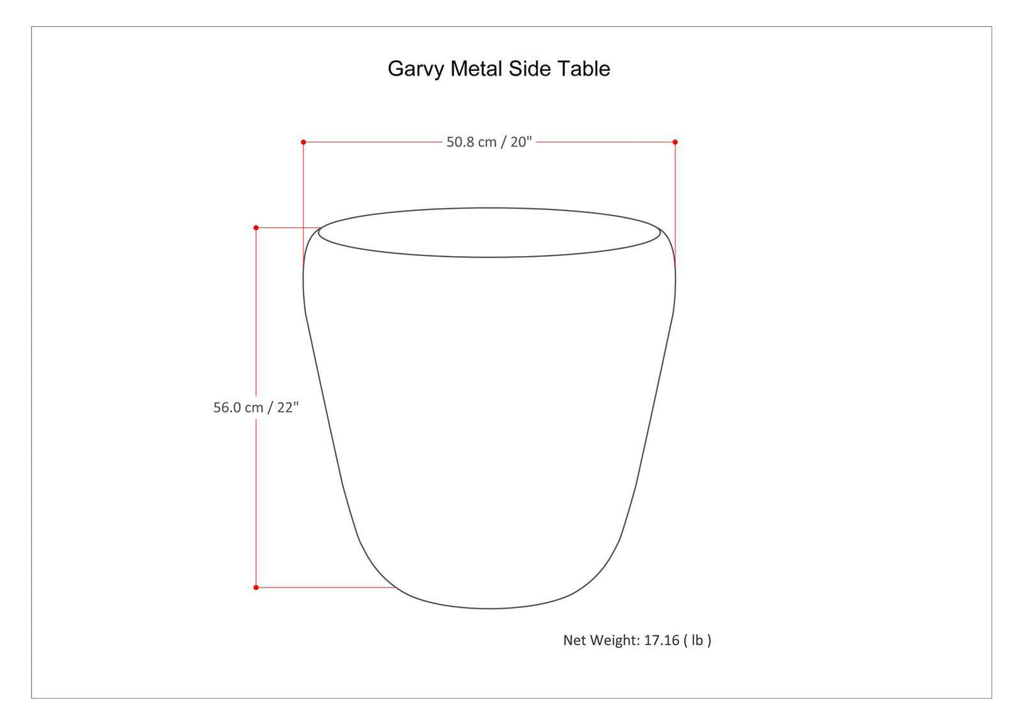 Garvy - Metal Side Table - Antique Gold image 6