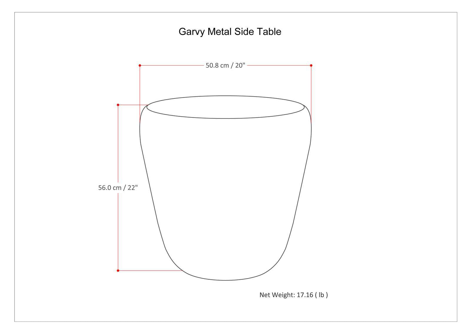 Garvy - Metal Side Table - Antique Silver image 5