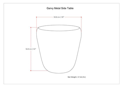 Garvy - Metal Side Table - Antique Silver image 5