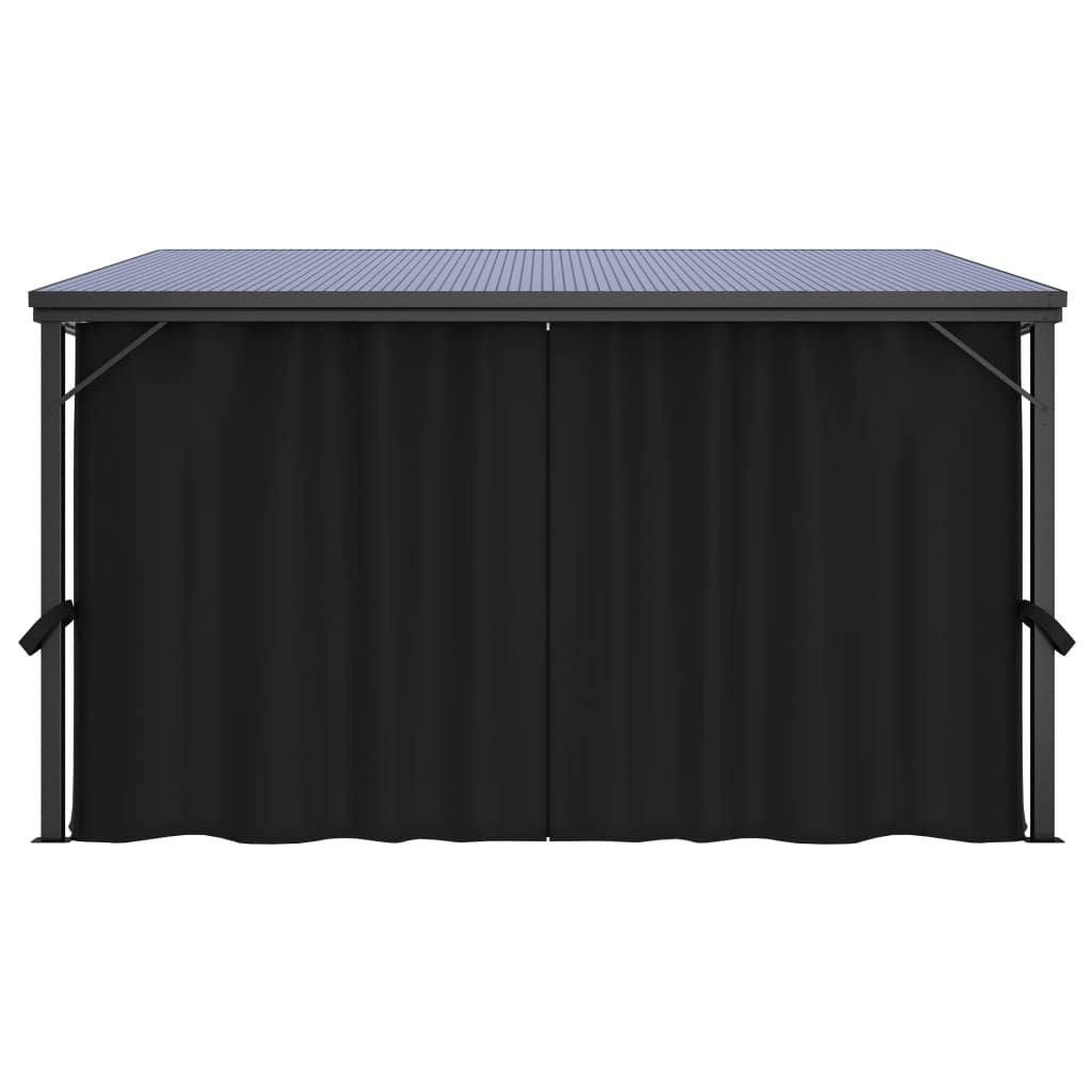 Gazebo with Curtain 13.3'x9.6'x8'Anthracite image 4