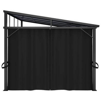 Gazebo with Curtain 13.3'x9.6'x8'Anthracite image 7
