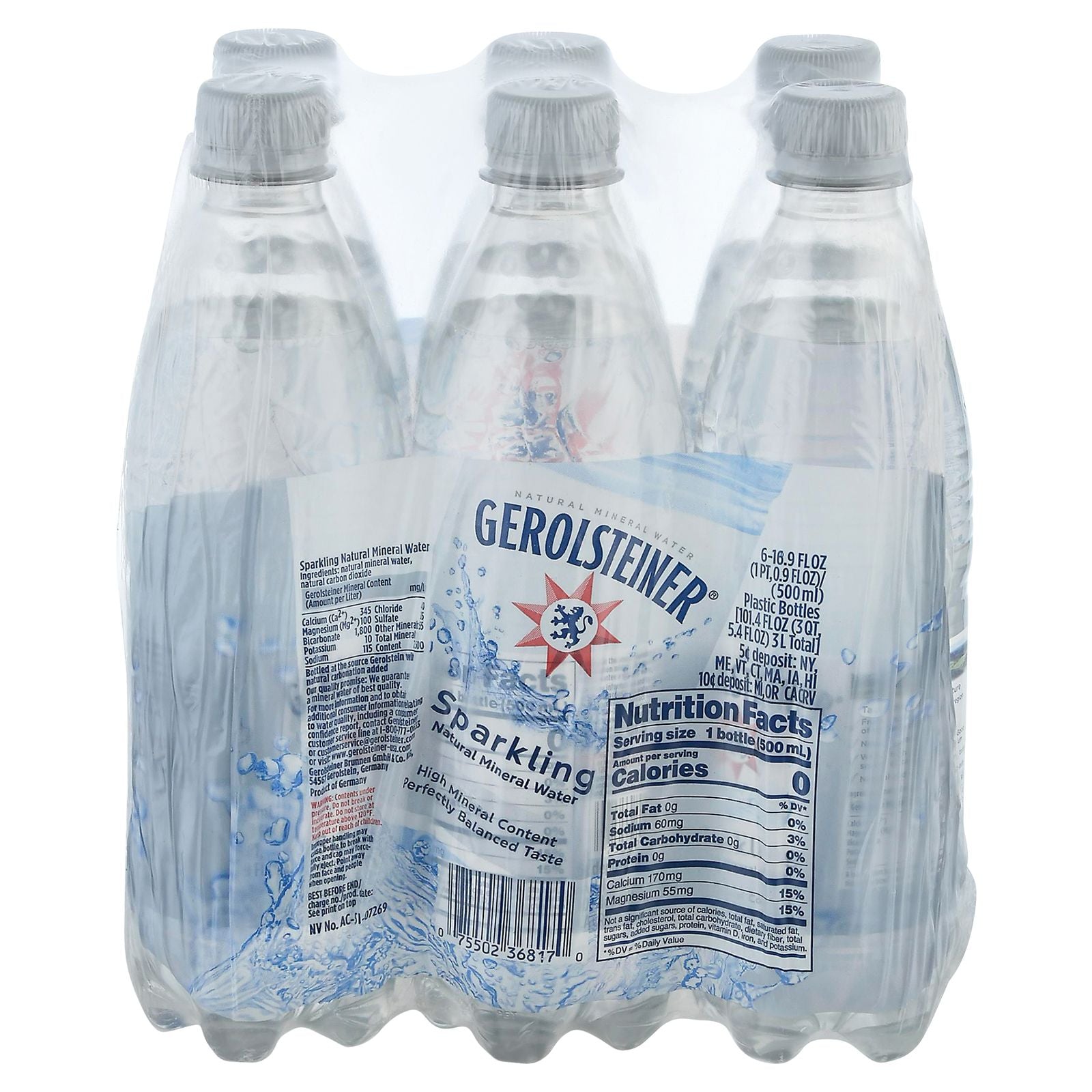 Gerolsteiner Mineral Water - Sparkling - Case Of 4 - 16.9 Fl Oz. image 1