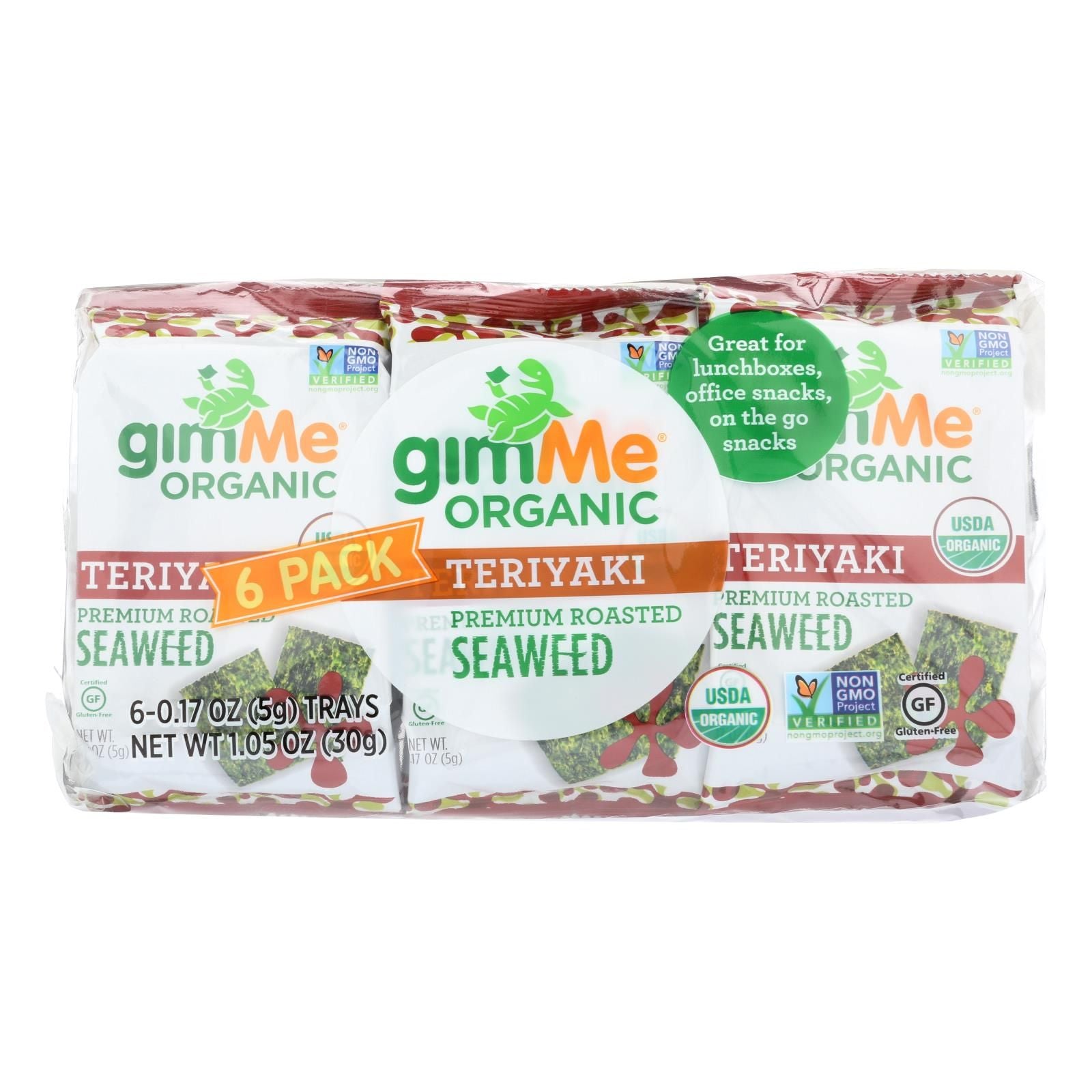 Gimme Seaweed Snacks Organic Seaweed Snack - Teriyaki - Case Of 8 - 6/.17 Oz image 1