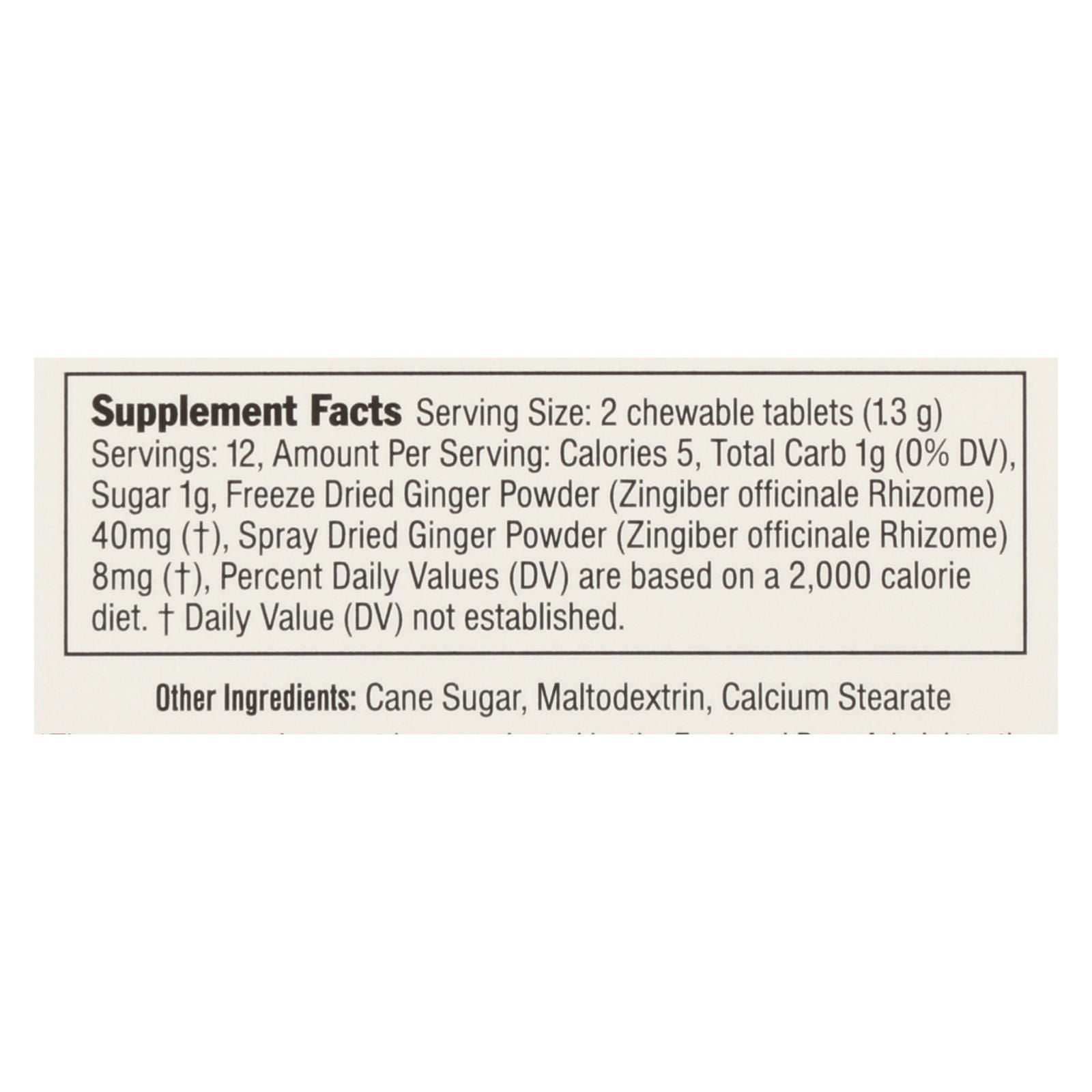 Ginger People Ginger Rescue - Strong - 24 Chewable Tablets - Case Of 10 image 2