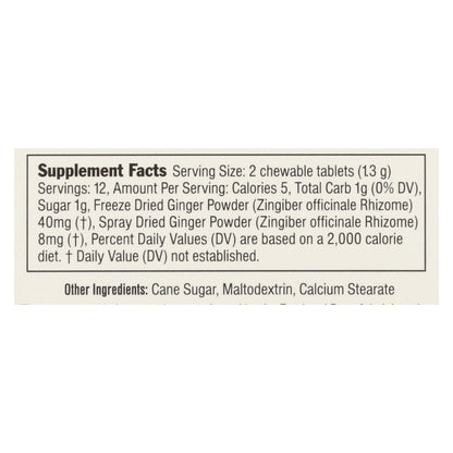 Ginger People Ginger Rescue - Strong - 24 Chewable Tablets - Case Of 10 image 2