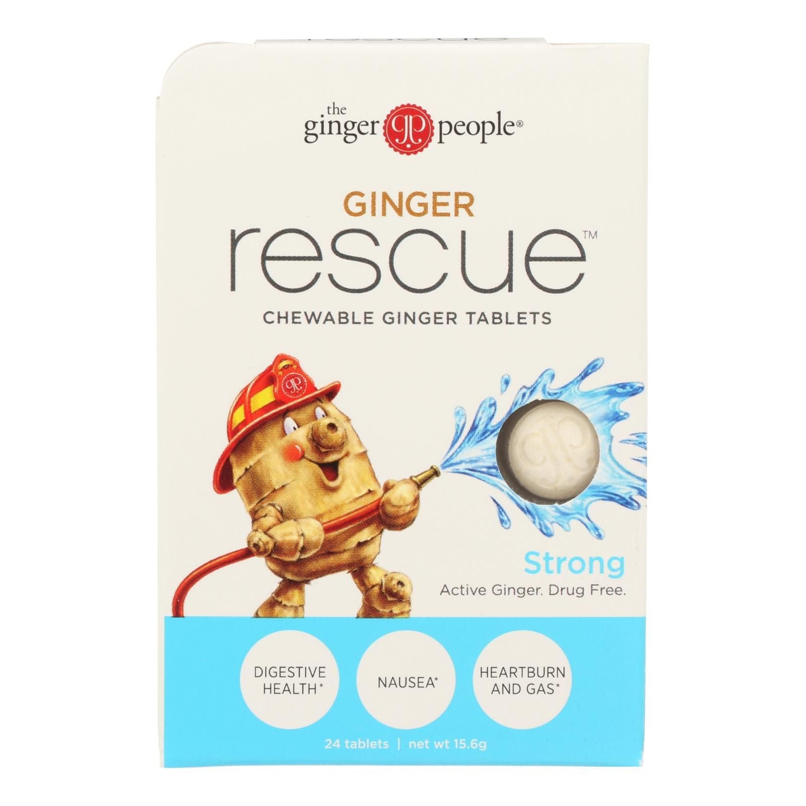 Ginger People Ginger Rescue - Strong - 24 Chewable Tablets - Case Of 10 image 1