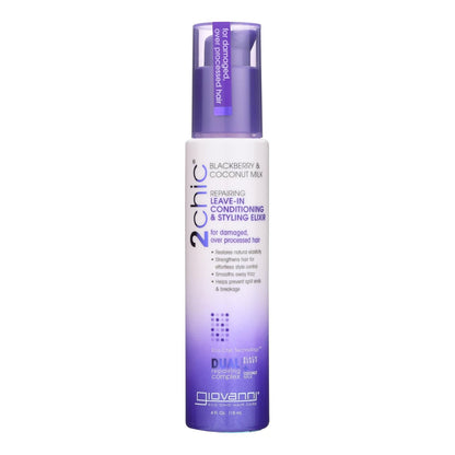 Giovanni Hair Care Products Conditioner - 2chic - Repairing - Leave-in Conditioning And Styling Elixir - Blackberry And  image 2