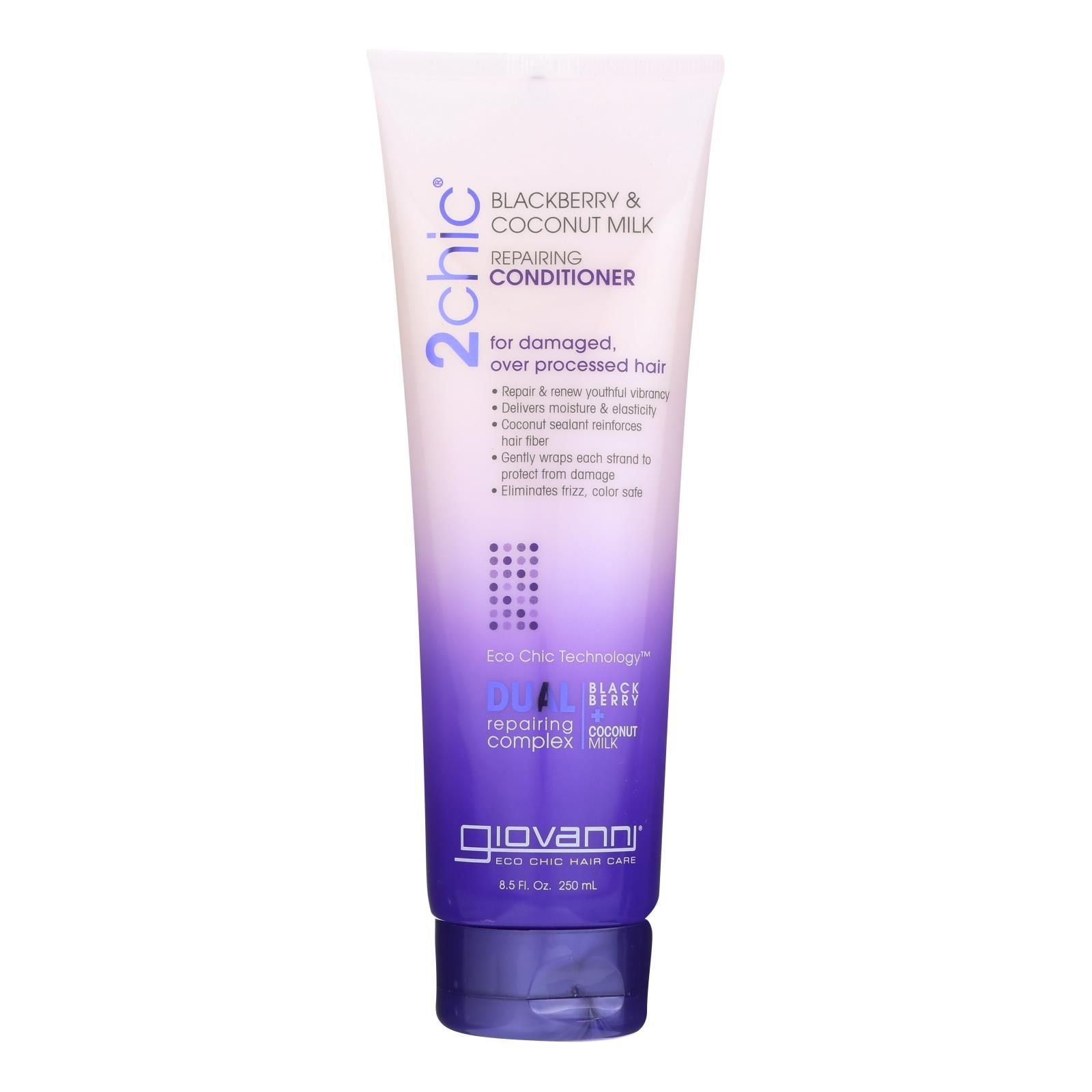 Giovanni Hair Care Products Conditioner - 2chic - Ultra Repair - Blackberry And Coconut Milk - 8.5 Oz image 1
