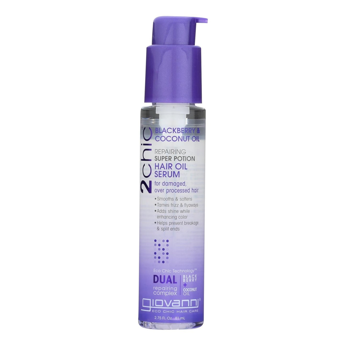 Giovanni Hair Care Products Hair Oil Serum - 2chic - Repairing Super Potion - Blackberry And Coconut Milk - 2.75 Oz - 1  image 2