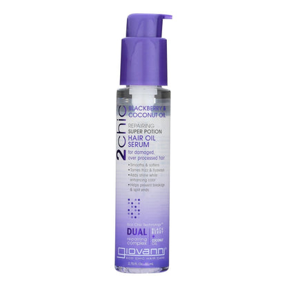 Giovanni Hair Care Products Hair Oil Serum - 2chic - Repairing Super Potion - Blackberry And Coconut Milk - 2.75 Oz - 1  image 2