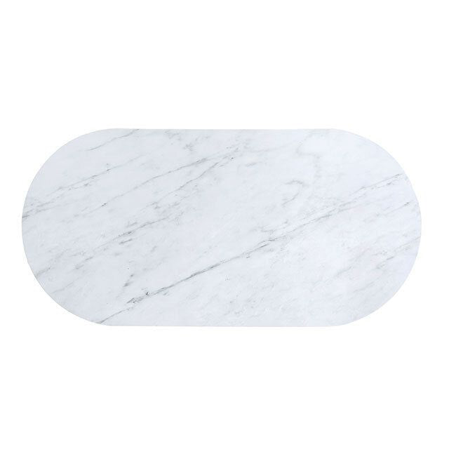 Glam Contemporary Light Teal 1pc Coffee Table White Faux Marble Top Living Room Table W Drawer image 3