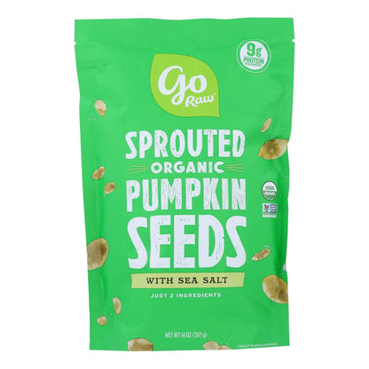 Go Raw Sprouted Seeds, Pumpkin With Celtic Sea Salt - Case Of 6 - 14 Oz image 1