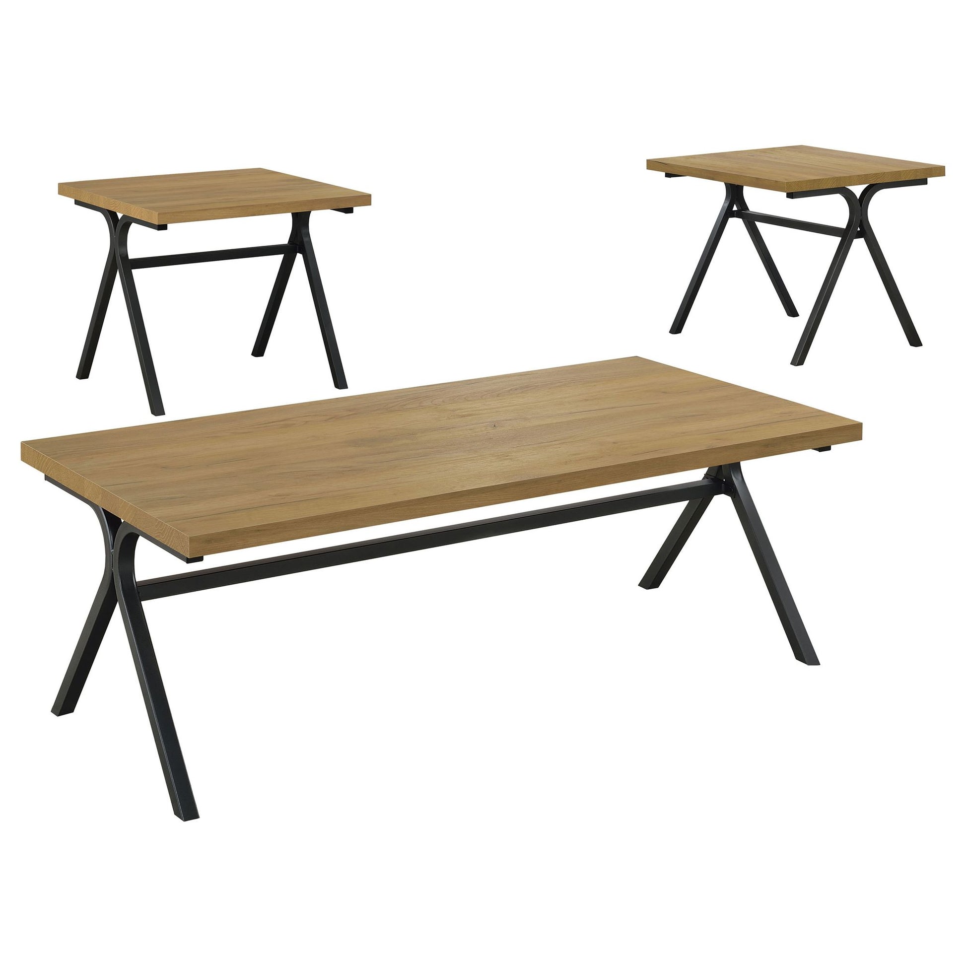 Golden Oak and Gunmetal 3-piece Occasional Set image 2