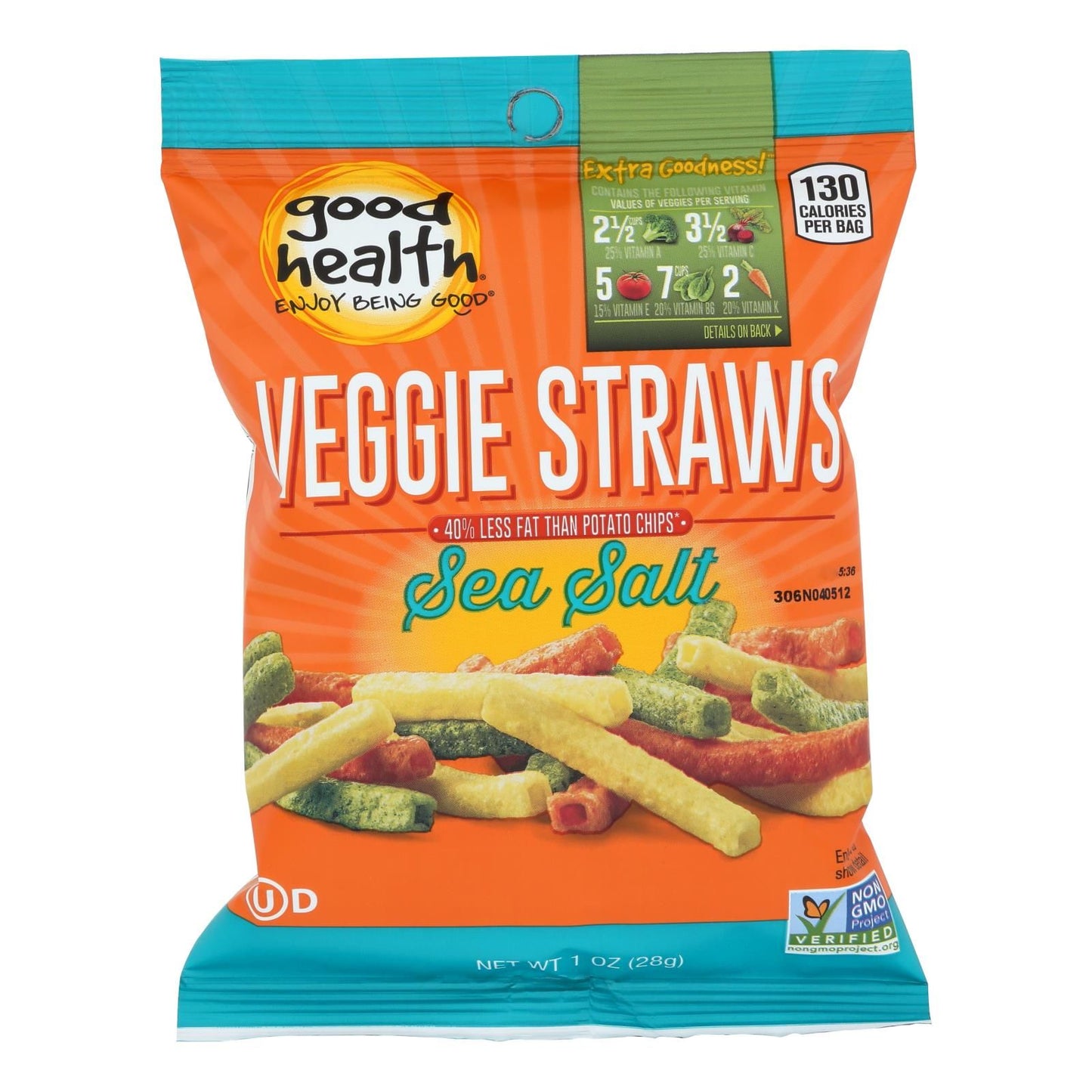 Good Health Veggie Straws - Sea Salt - Case Of 24 - 1 Oz. image 1