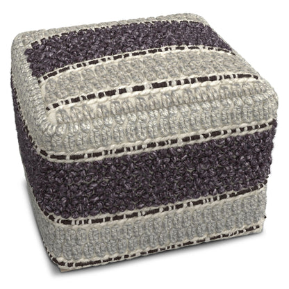 Grady - Square Pouf - Magenta / Natural image 2
