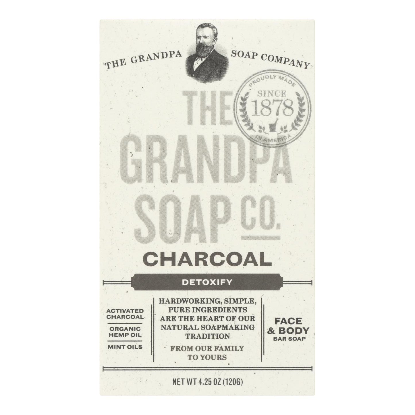 Grandpa Soap Soap - Charcoal - 4.25 Oz image 1