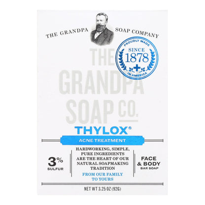 Grandpa's Thylox Acne Treatment Bar Soap With Sulfur - 3.25 Oz image 1