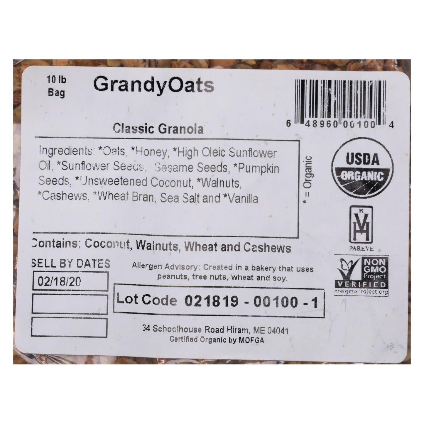 Grandy Oats Granola Classic - Single Bulk Item - 10lb image 3
