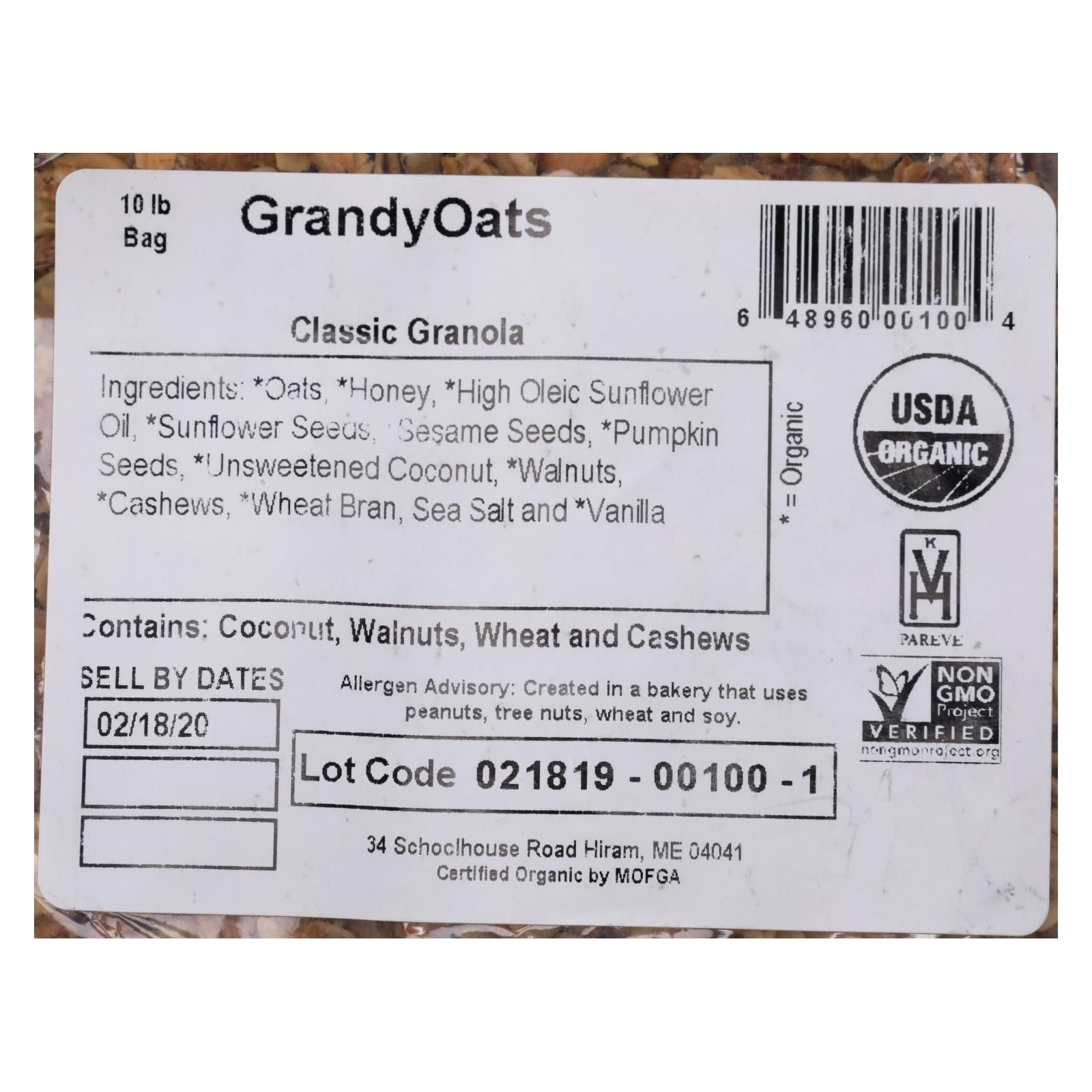 Grandy Oats Granola Classic - Single Bulk Item - 10lb image 3