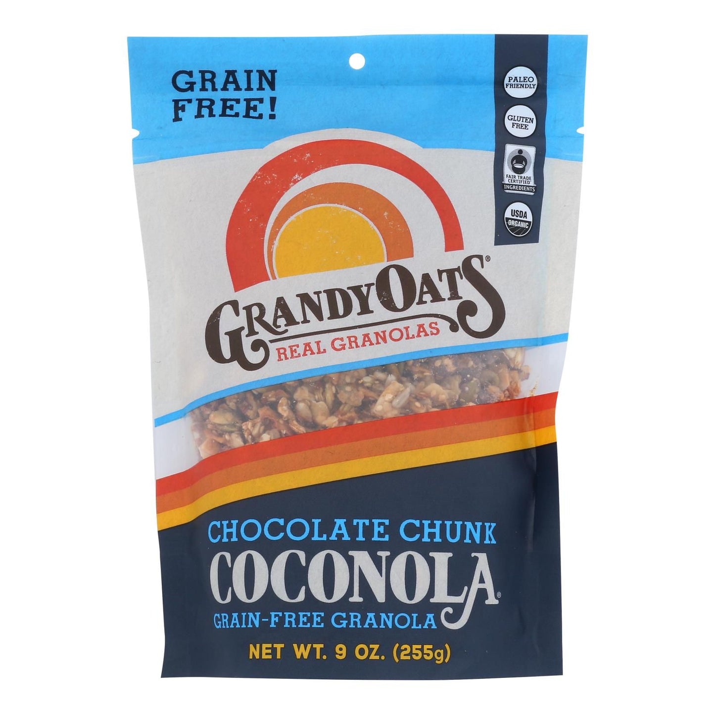 Grandy Oats Organic Granola - Chocolate Chunk Coconola - Case Of 6 - 9 Oz image 1