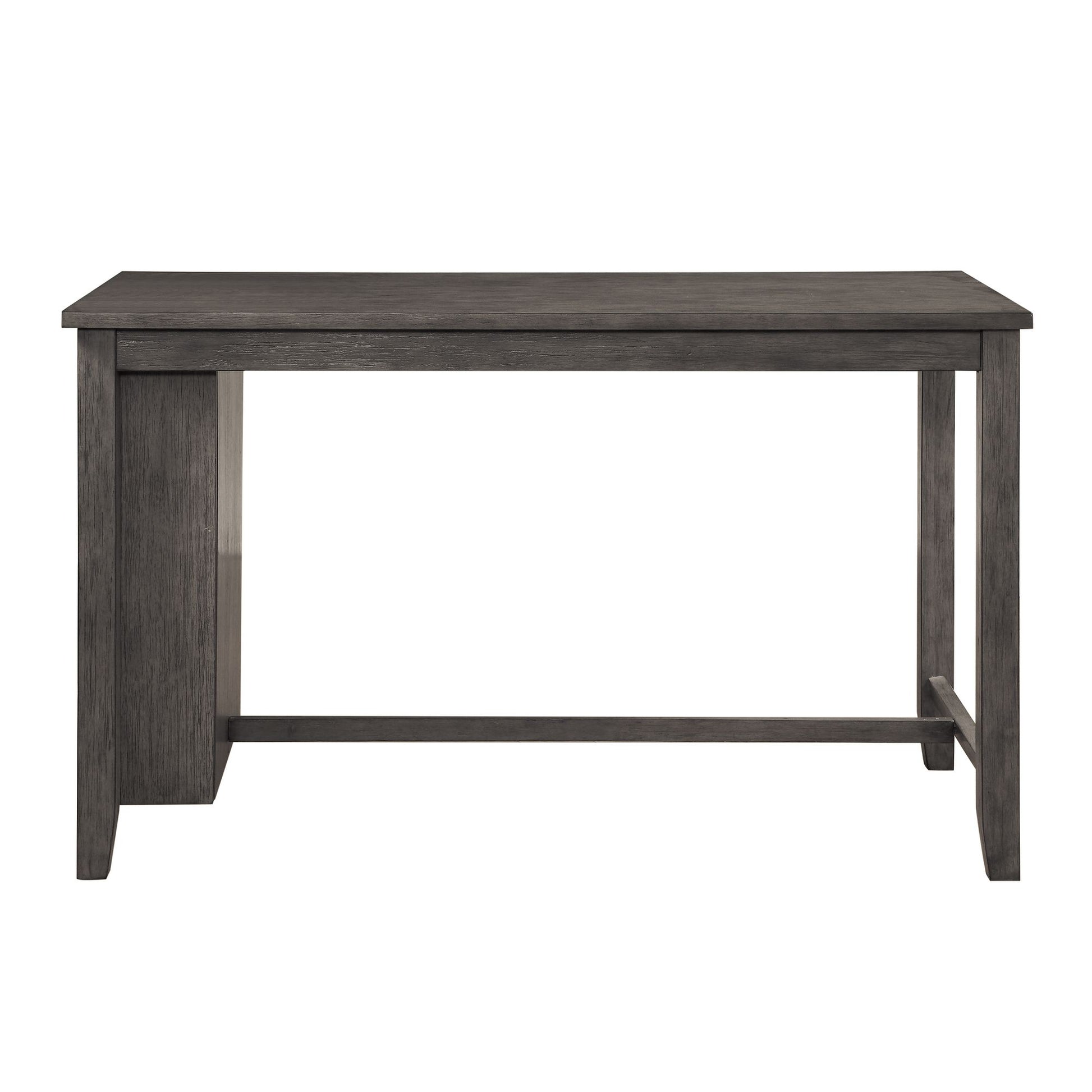 Gray Finish 5pc Counter Height Set Multifunctional Counter Height Table with 4 Stools Black Faux Leather Upholstery Nail image 6