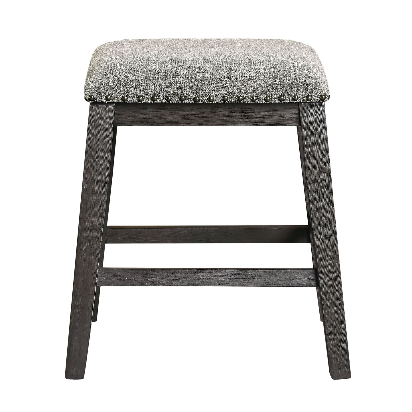 Gray Finish 5pc Counter Height Set Multifunctional Counter Height Table with 4 Stools Gray Chenille Upholstery Nailhead  image 7