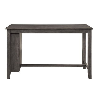 Gray Finish 5pc Counter Height Set Multifunctional Counter Height Table with 4 Stools Gray Chenille Upholstery Nailhead  image 6