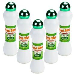 Green Glitter Bingo Daubers 5-pack - Quick-Drying Ink Bingo Markers for Laminated Cards