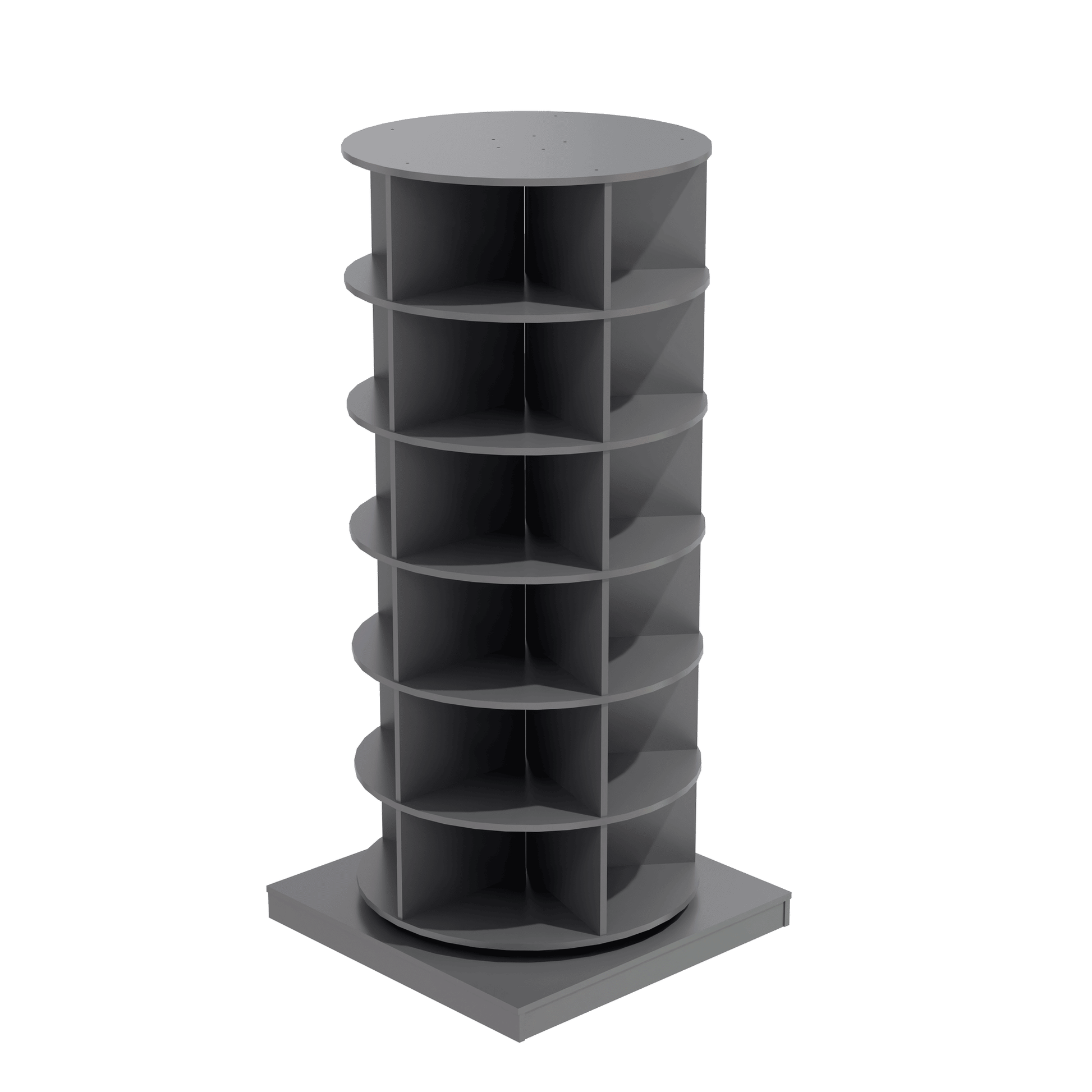 Grey 360 Rotating shoe cabinet 6 layers image 5