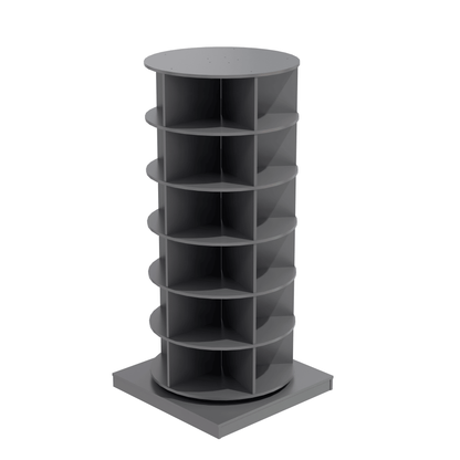 Grey 360 Rotating shoe cabinet 6 layers image 5