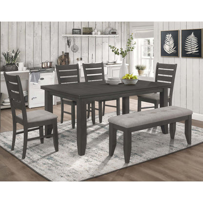Grey and Dark Grey Padded Seat Side Chairs (Set of 2) image 11