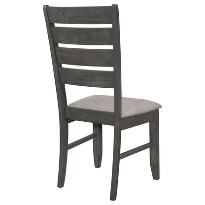 Grey and Dark Grey Padded Seat Side Chairs (Set of 2) image 8