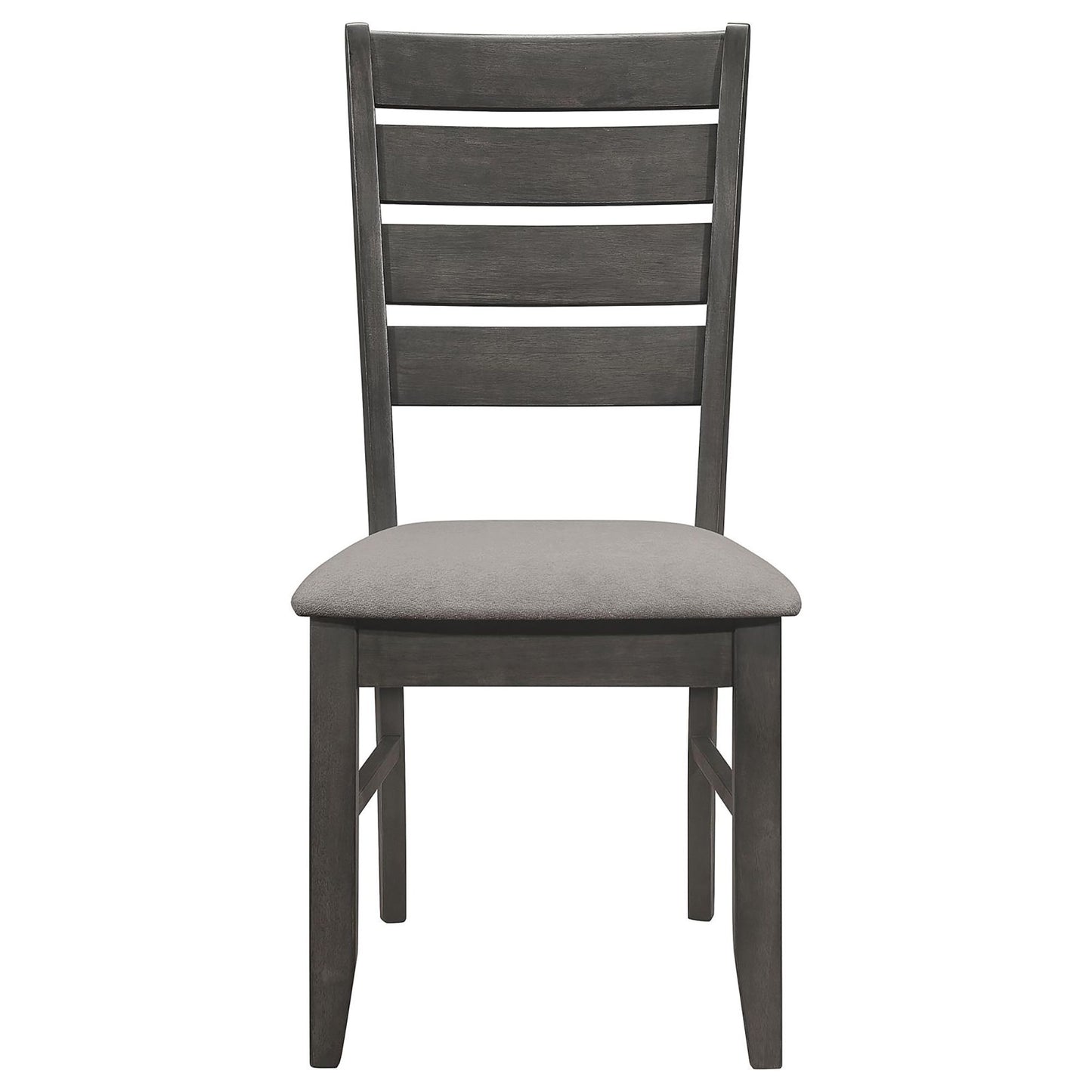 Grey and Dark Grey Padded Seat Side Chairs (Set of 2) image 4