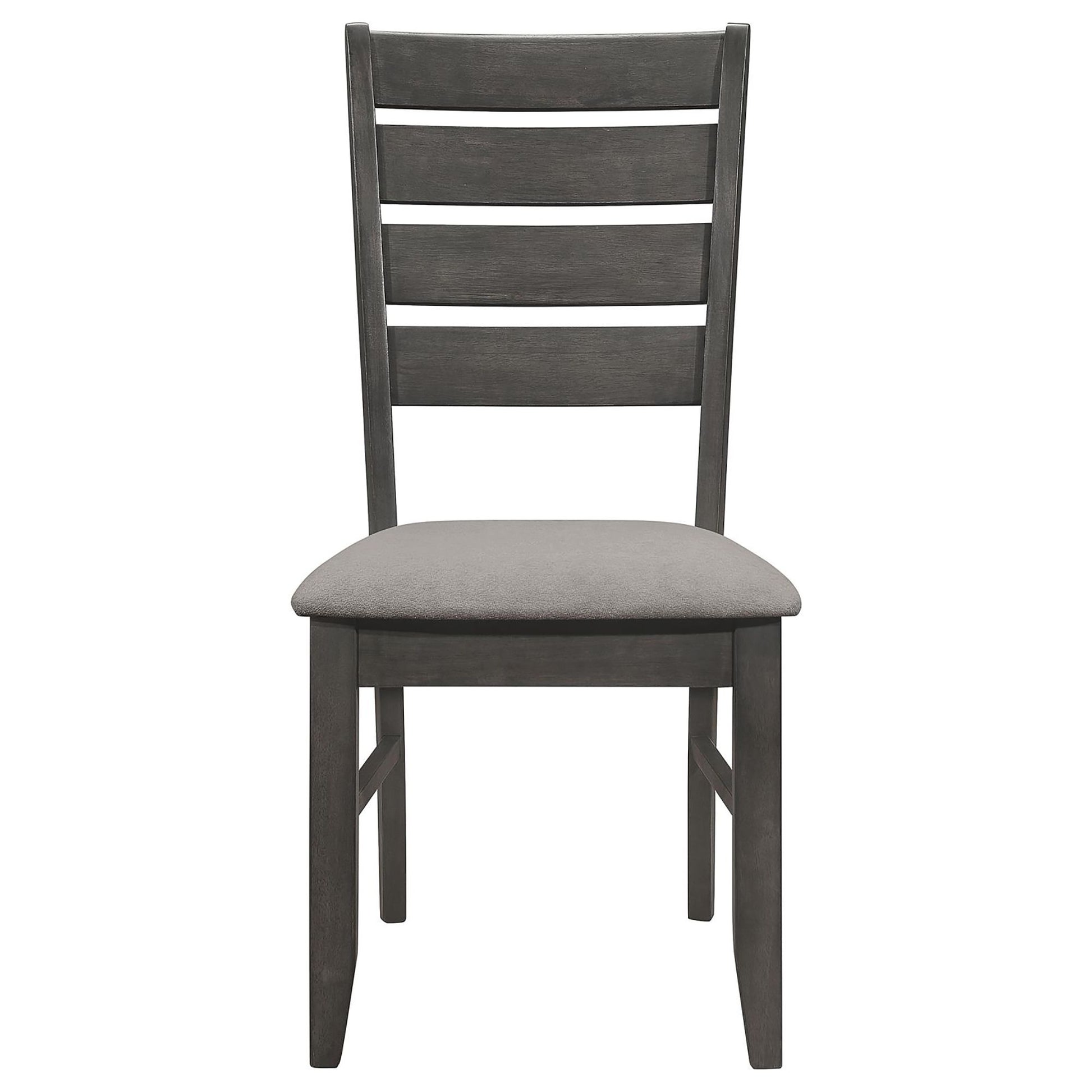 Grey and Dark Grey Padded Seat Side Chairs (Set of 2) image 4