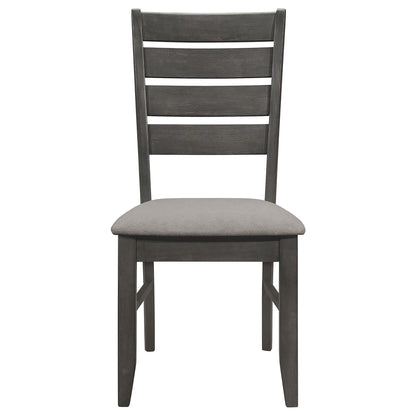 Grey and Dark Grey Padded Seat Side Chairs (Set of 2) image 4