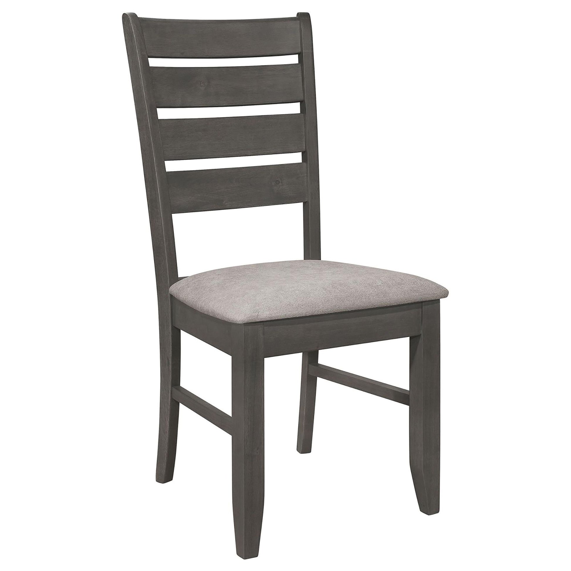 Grey and Dark Grey Padded Seat Side Chairs (Set of 2) image 3