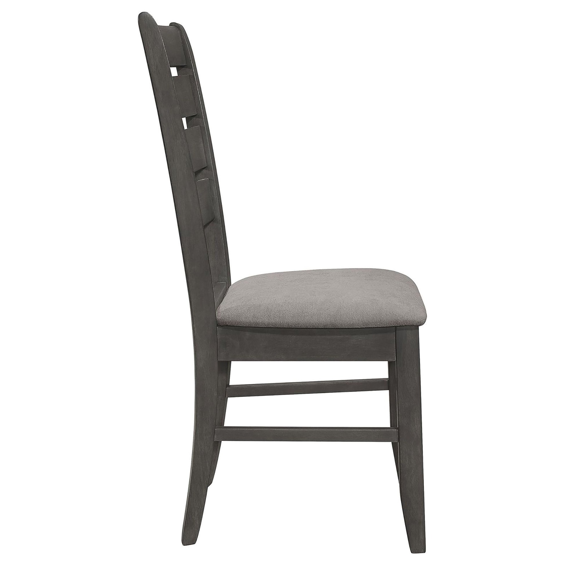 Grey and Dark Grey Padded Seat Side Chairs (Set of 2) image 6