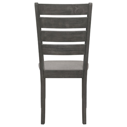 Grey and Dark Grey Padded Seat Side Chairs (Set of 2) image 9