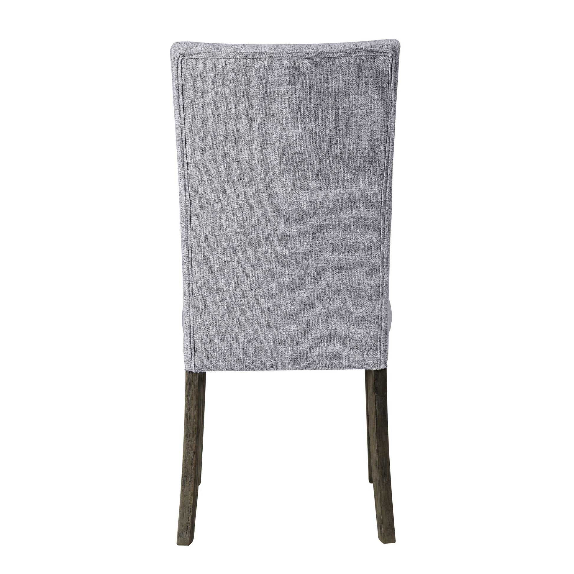 Grey and Grey Oak Side Chair with Button Tufted (Set of 2) image 4