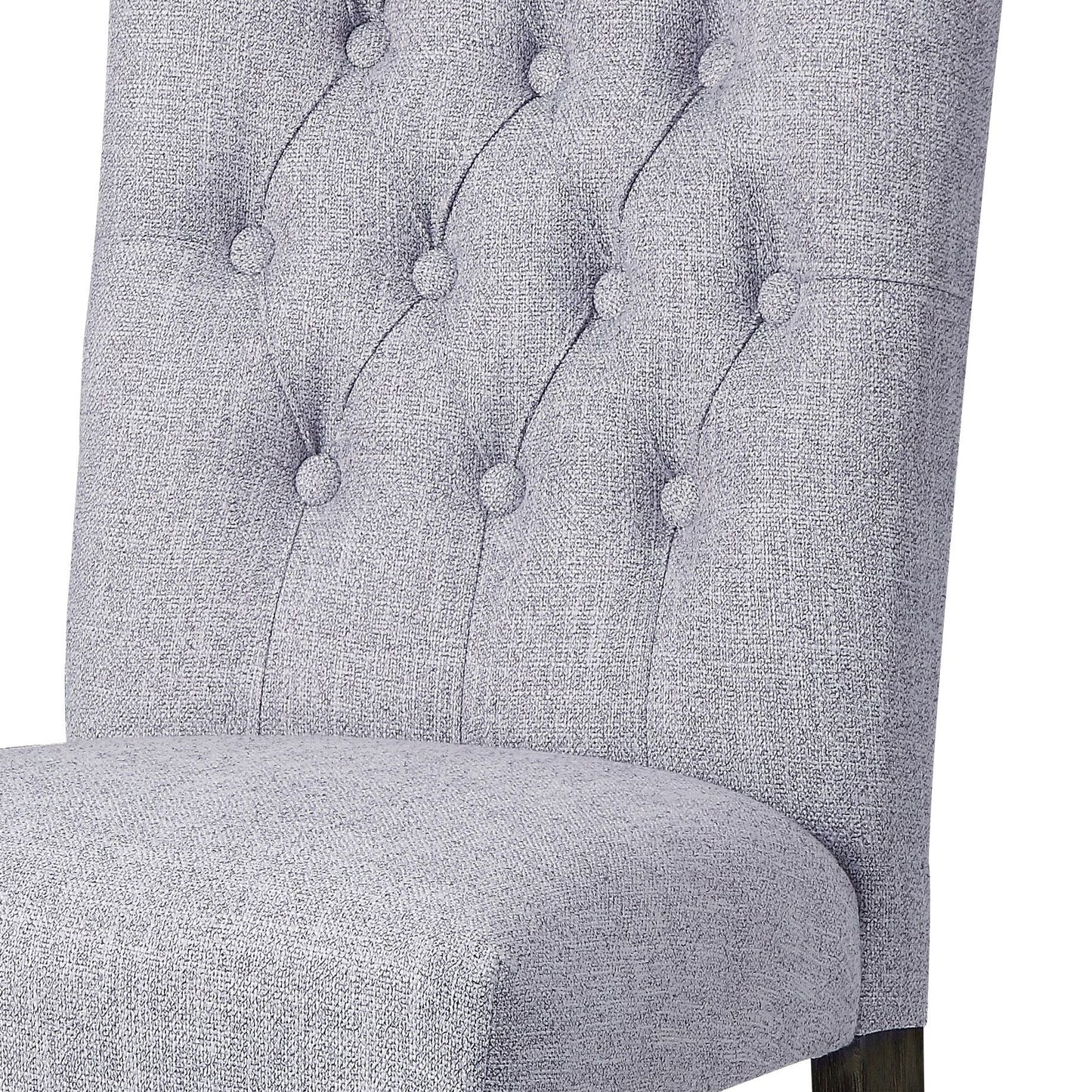 Grey and Grey Oak Side Chair with Button Tufted (Set of 2) image 5