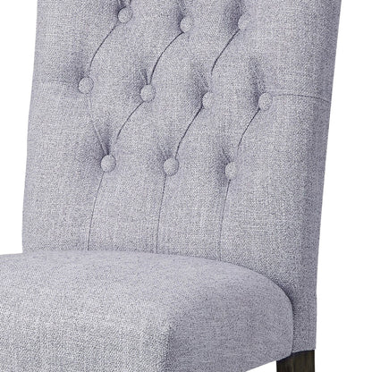 Grey and Grey Oak Side Chair with Button Tufted (Set of 2) image 5