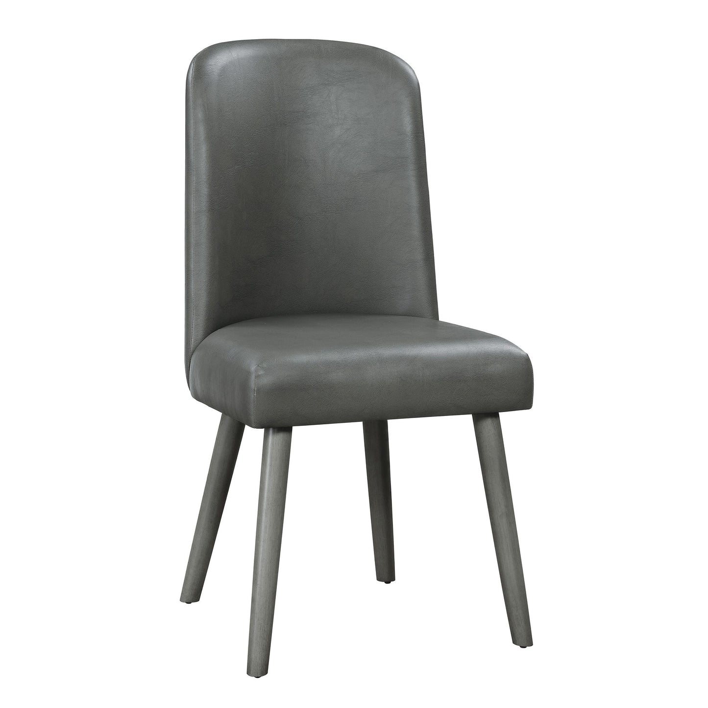 Grey and Grey Oak Upholstered Back Side Chairs (Set of 2) image 2