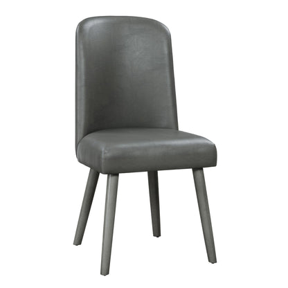 Grey and Grey Oak Upholstered Back Side Chairs (Set of 2) image 2