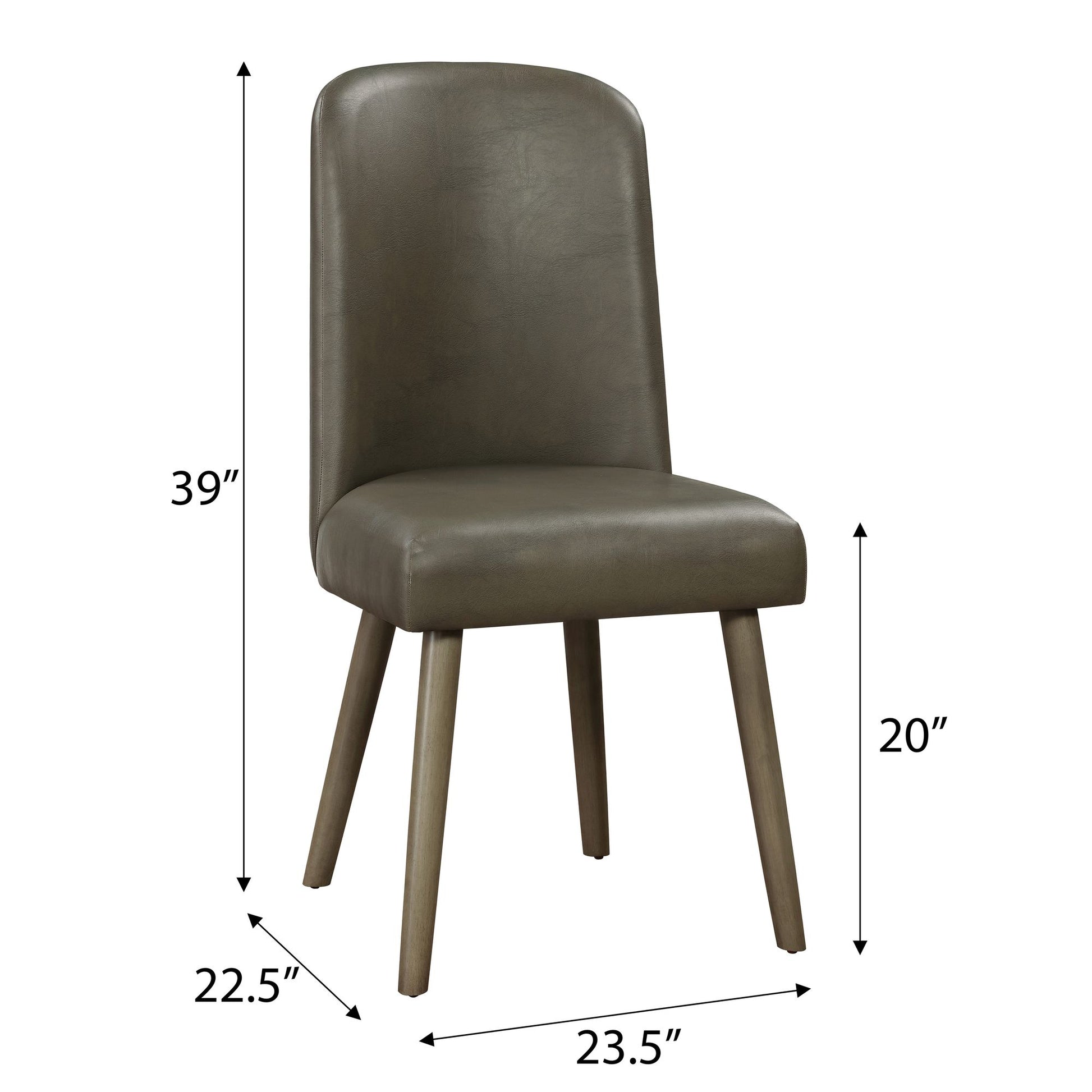 Grey and Grey Oak Upholstered Back Side Chairs (Set of 2) image 6