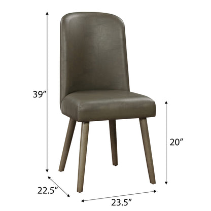 Grey and Grey Oak Upholstered Back Side Chairs (Set of 2) image 6