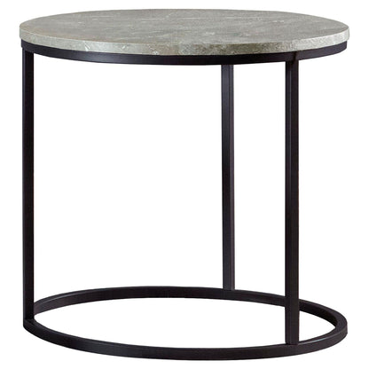 Grey and Gunmetal End Table image 2