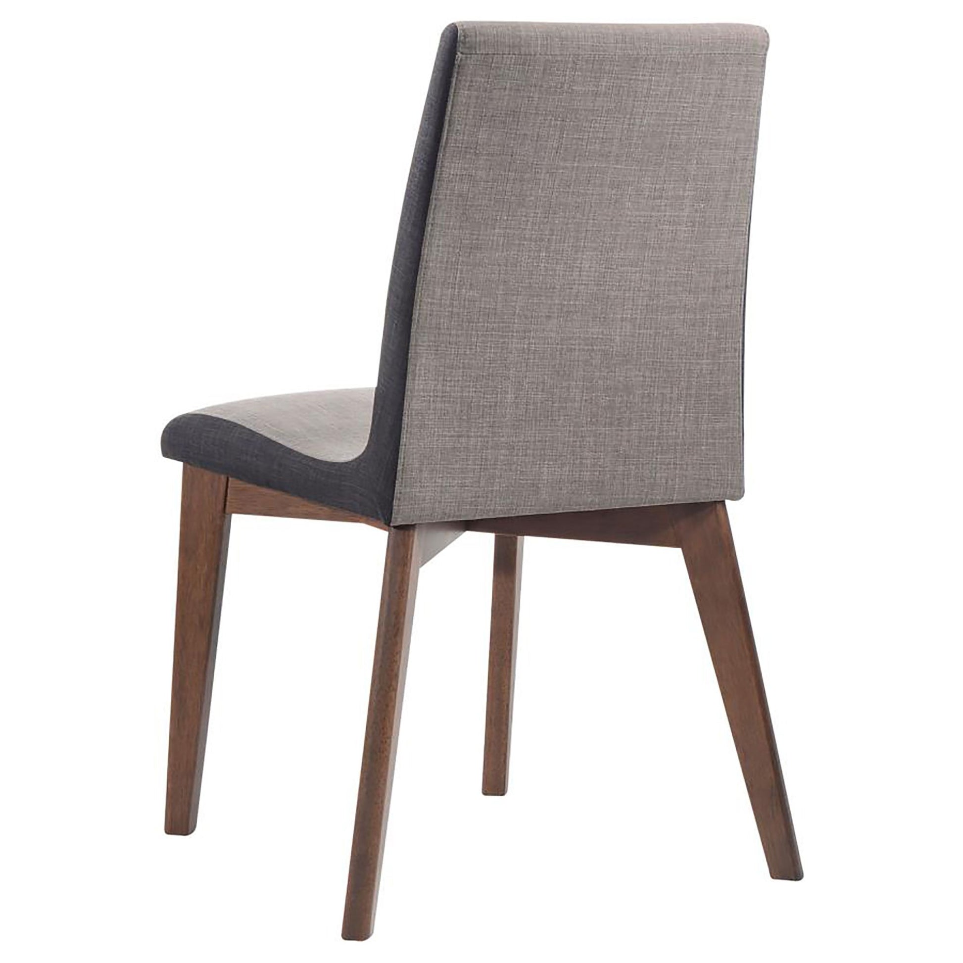 Grey and Natural Walnut Upholstered Side Chairs (Set of 2) image 4