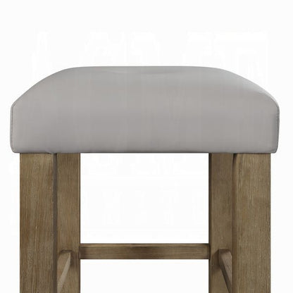 Grey and Oak Counter Height Stools (Set of 2) image 7